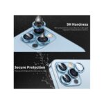 ⁦طقم حماية 3 قطع لعدسات كاميرا لايفون 11pro/ 11pro max لون أزرق⁩ - الصورة ⁦3⁩