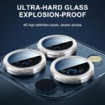 ⁦طقم حماية 3 قطع لعدسات كاميرا لايفون 11pro max لون سيلفر⁩ - الصورة ⁦2⁩