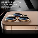 ⁦حماية عدسة كاميرا آيفون 11Pro Max/ 11 Pro قطعة واحدة لون ذهبي⁩ - الصورة ⁦2⁩