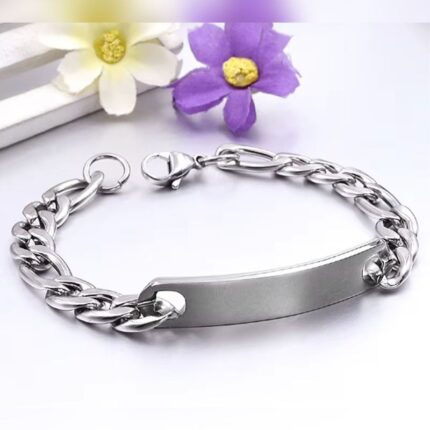 سوار ستانلس مميز للصبايا لون فضي