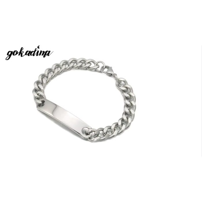 ⁦سوار ستانلس مميز للصبايا لون فضي⁩ - الصورة ⁦2⁩