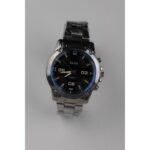 ساعة يد رجالية دائرية ستانلس ستيل