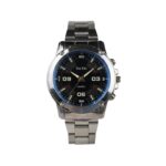 ⁦ساعة يد رجالية دائرية ستانلس ستيل⁩ - الصورة ⁦2⁩