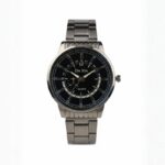 ⁦ساعة يد رجالية دائرية ستانلس ستيل⁩ - الصورة ⁦2⁩