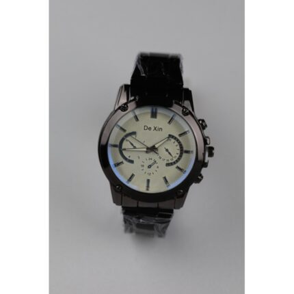 ساعة يد رجالية دائرية ستانلس ستيل