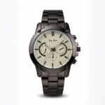 ⁦ساعة يد رجالية دائرية ستانلس ستيل⁩ - الصورة ⁦2⁩