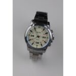 ساعة يد رجالية دائرية ستانلس ستيل