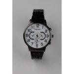 ساعة يد رجالية دائرية ستانلس ستيل