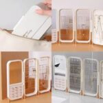 ⁦منظم اكسسوارات صغير مع مرآة لون ابيض⁩ - الصورة ⁦3⁩