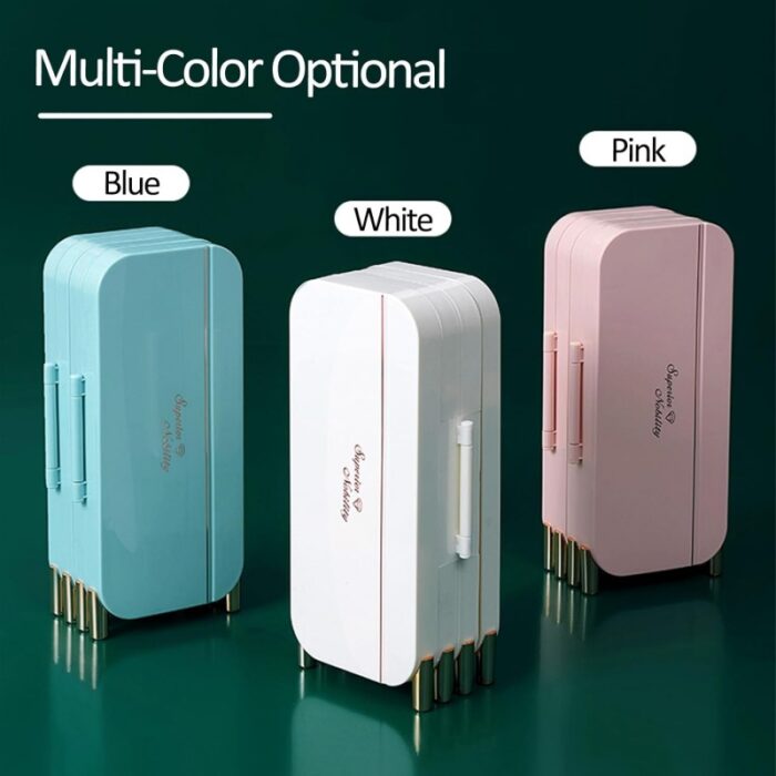 ⁦منظم اكسسوارات صغير مع مرآة لون ابيض⁩ - الصورة ⁦5⁩