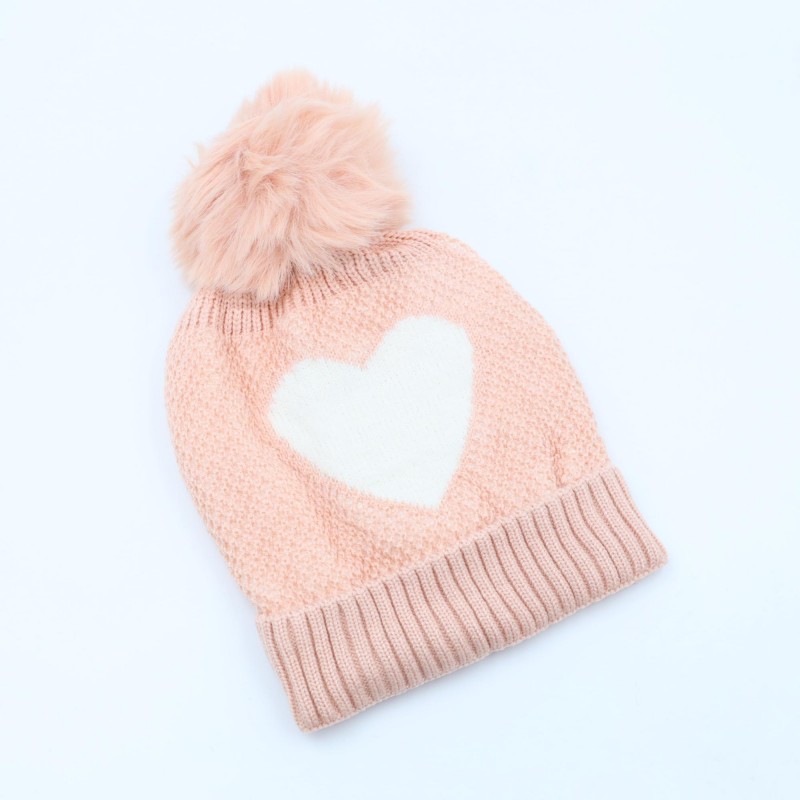 ⁦طاقية للأطفال لون بيج⁩ - الصورة ⁦1⁩