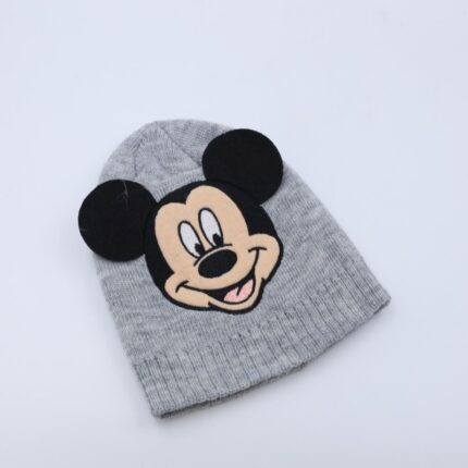 طاقية للأطفال لون رمادي