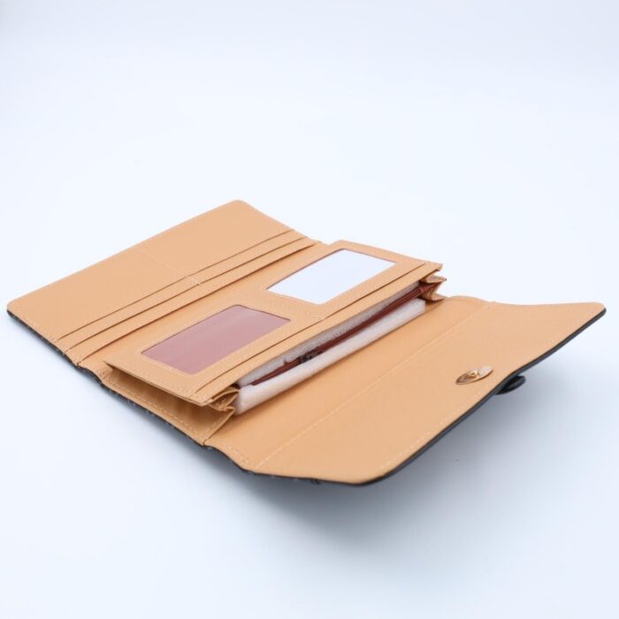 ⁦جزدان GOLDEN SQUARE حجم كبير لون اسود⁩ - الصورة ⁦2⁩