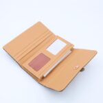 ⁦جزدان GOLDEN SQUARE حجم كبير لون كوفي⁩ - الصورة ⁦2⁩