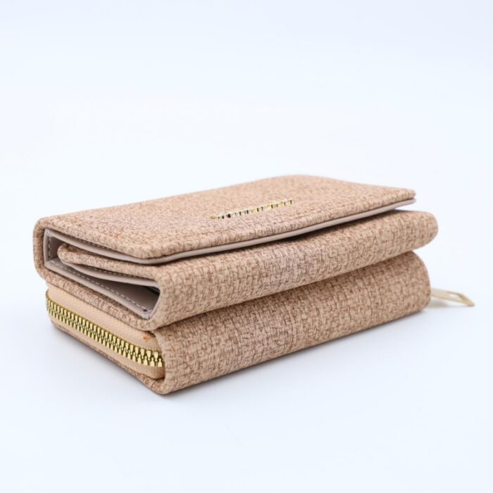 ⁦جزدان DOUBLE ELEGANCE حجم وسط لون مشمشي⁩ - الصورة ⁦3⁩