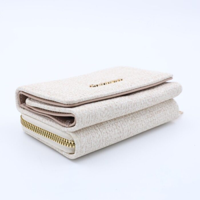 ⁦جزدان DOUBLE ELEGANCE حجم وسط لون ابيض⁩ - الصورة ⁦3⁩