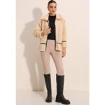 جاكيت ستاتي شتوي لون بيج