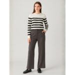 ⁦بنطلون ستاتي قماش لون سكني⁩ - الصورة ⁦2⁩