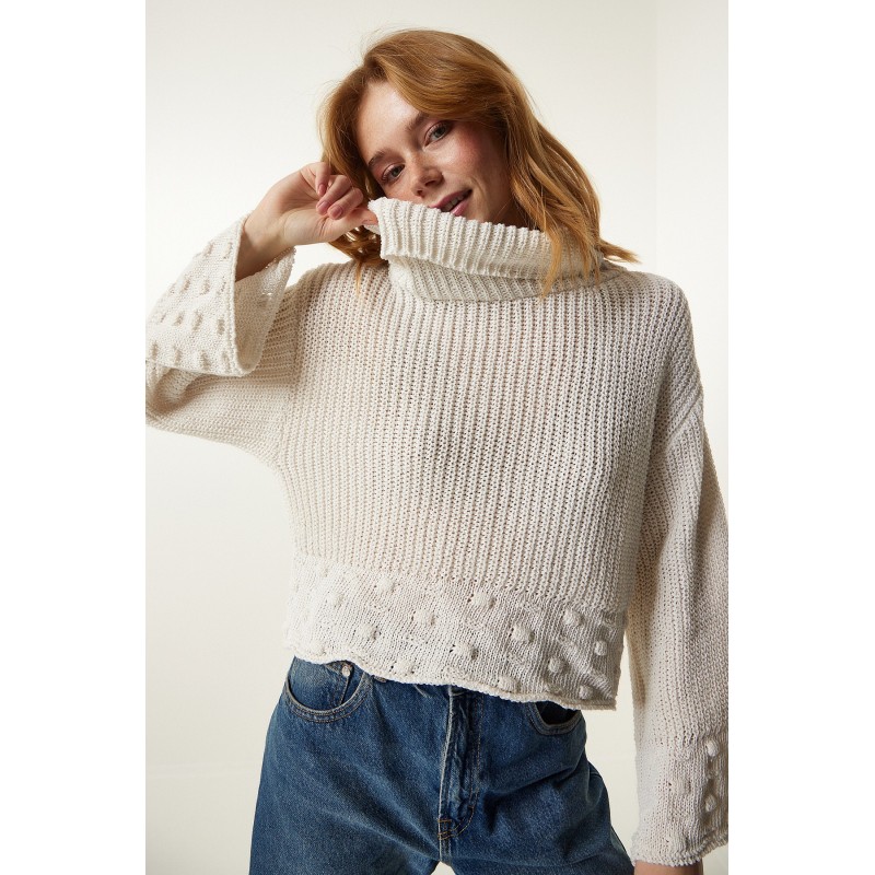 103394533_698fc123e1c18 بلوزة ستاتي شتوي لون سكري Happiness Istanbul - الصورة 1