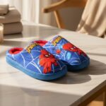 ⁦شبشب شتوي فرو من الداخل سبايدر مان للأطفال لون أزرق⁩ - الصورة ⁦7⁩