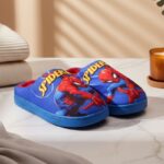 ⁦شبشب شتوي فرو من الداخل سبايدر مان للأطفال لون أزرق⁩ - الصورة ⁦6⁩