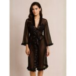 طقم لانجري روب لون أسود