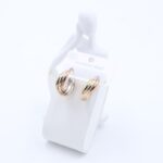 حلق ذهبي حلقات لون ذهبي وفضي وروز جولد