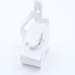 حلق فضي مع زركون فضي