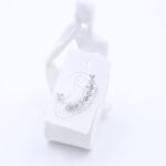 ⁦حلق فضي مع زركون فضي⁩ - الصورة ⁦2⁩