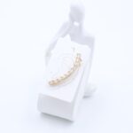 حلق ذهبي مع زركون فضي