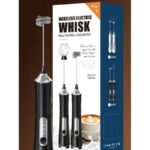 wireless electric whisk black - خفاقة كهربائية لاسلكية 2 في 1 - 100 كيلو واط مع عمود خفق قابل للفصل لون أسود