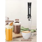 ⁦wireless electric whisk black - خفاقة كهربائية لاسلكية 2 في 1 - 100 كيلو واط مع عمود خفق قابل للفصل لون أسود⁩ - الصورة ⁦3⁩