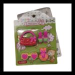 طقم ممحاة 4 قطع بأشكال حقايب باربي