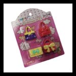 طقم ممحاة للأطفال 4 قطع بأشكال حقائب كرتونية