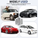 ⁦بكج 4 أغطية حماية لحواف أبواب السيارة ومرآة الرؤية الخلفية ذاتية اللصق ومقاومة للصدمات والخدوش لون أسود⁩ - الصورة ⁦4⁩