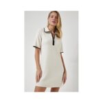 فستان شتوية لون ايفوري