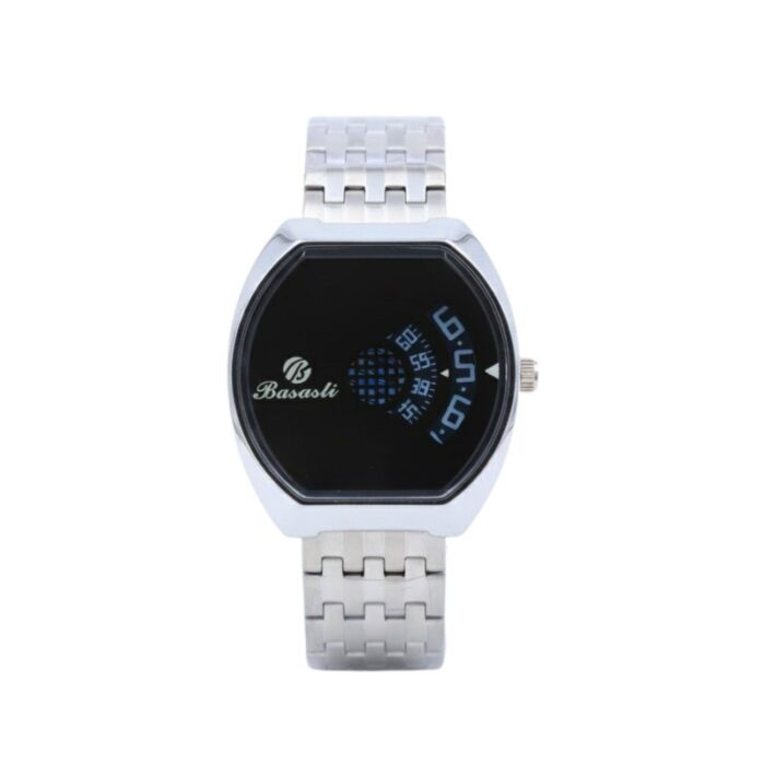 ⁦ساعة يد شبابية لون فضي⁩ - الصورة ⁦2⁩