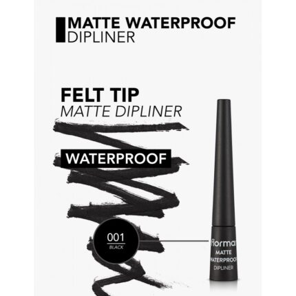 Matte Waterproof Dipliner Black ايلاينر من فلورمار