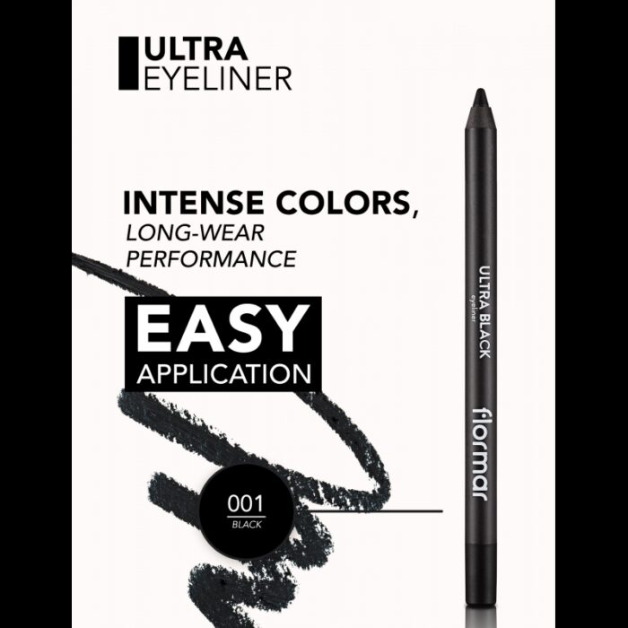 ⁦آيلاينر فلورمار ألترا بلاك – 001 أسود فاحم flormar⁩ - الصورة ⁦3⁩