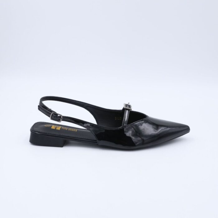 ⁦حذاء ستاتي زحاف لون أسود⁩ - الصورة ⁦3⁩