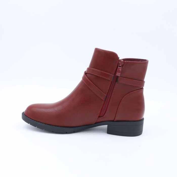 ⁦جزمة ساق متوسط الطول للنساء لون خمري⁩ - الصورة ⁦4⁩