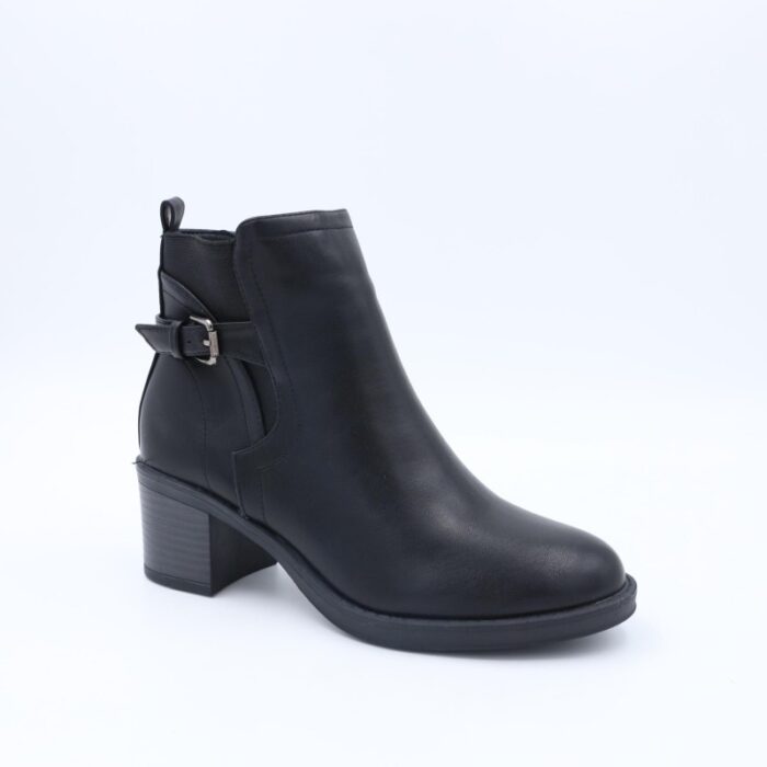 ⁦جزمة ساق متوسط الطول للنساء لون أسود⁩ - الصورة ⁦3⁩