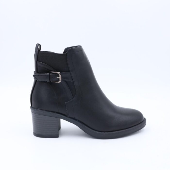 ⁦جزمة ساق متوسط الطول للنساء لون أسود⁩ - الصورة ⁦4⁩