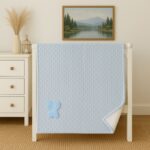 حرام فرو بيبي حجم 75×100 سم لون أزرق فاتح بارد