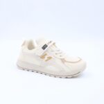 ⁦حذاء تصميم رياضي بناتي لون بيج وكاكي⁩ - الصورة ⁦2⁩