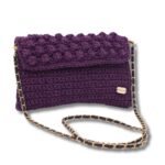 ⁦شنطة حبة الحمص مع يد سلسلة لون توتي - نكشة فن⁩ - الصورة ⁦2⁩