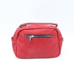 ⁦شنطة حقيبة جلد يد او كتف صغيرة stave تصميم سبورت لون احمر⁩ - الصورة ⁦5⁩