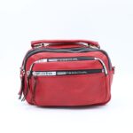 ⁦شنطة حقيبة جلد يد او كتف صغيرة stave تصميم سبورت لون احمر⁩ - الصورة ⁦6⁩