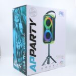 ⁦سماعة حفلات مع حامل ثلاثي وميكروفون سلكي 500 واط من 9Pro⁩ - الصورة ⁦2⁩