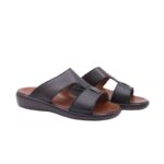 شبشب جلد فاخر من SABATO للرجال لون بني محوق